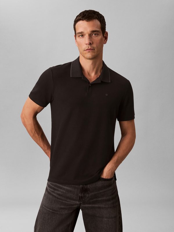 Polo Hombre en piqué - Negro