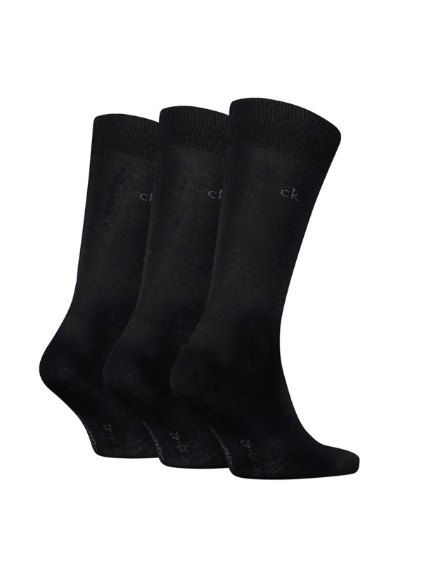 Calcetines clásicos de hombre de Calvin Klein (pack de 3) - Negro