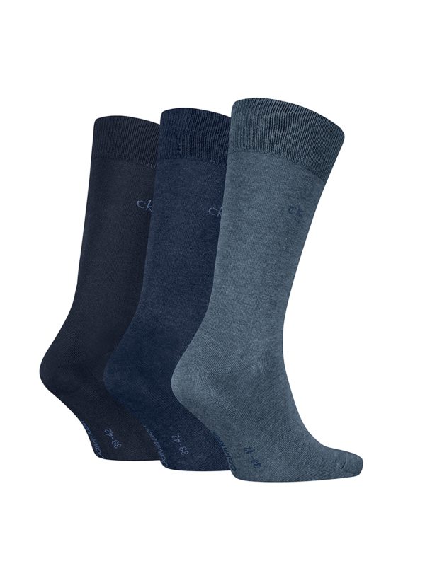 Calcetines clásicos de hombre de Calvin Klein (pack de 3) - Azul índigo