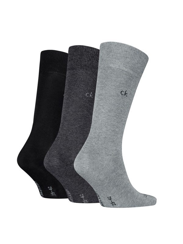 Calcetines clásicos de hombre de Calvin Klein (pack de 3) - Gris oscuro