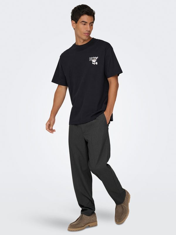 Pantalón de hombre estilo chino. Tapered fit. - Gris oscuro
