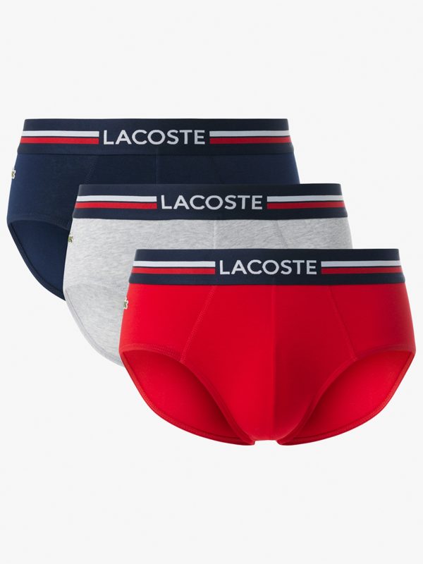 Pack de 3 calzoncillos de algodón monocromáticos con logo en la cintura - Multicolor