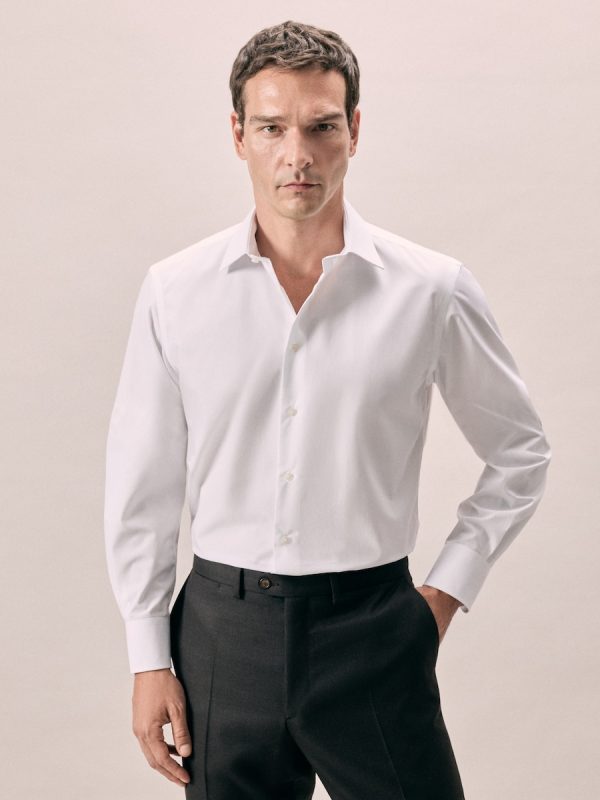 Camisa vestir 100% algodón non iron fit classic - Blanco