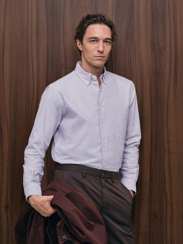 Camisa sport oxford classic fit hombre 100% algodón - Rojo