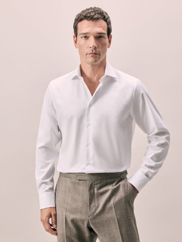 Camisa vestir algodón egipcio - Blanco