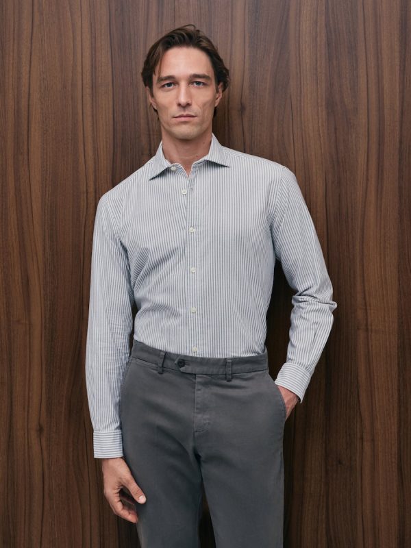 Camisa sport oxford regular fit hombre 100% algodón - Marrón