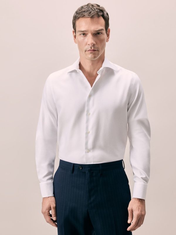 Camisa vestir 100% algodón non iron slim fit - Blanco
