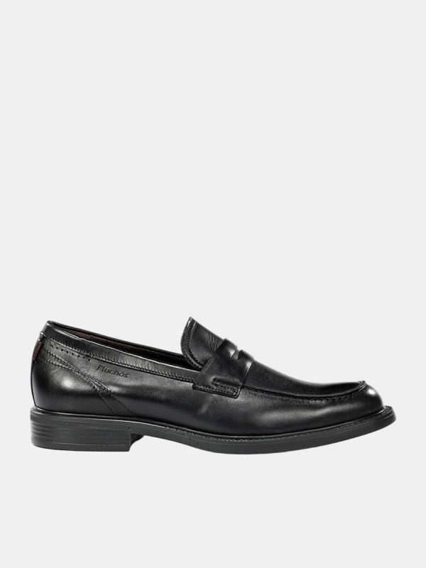 Mocasin de hombre en piel con suela ligera - Negro