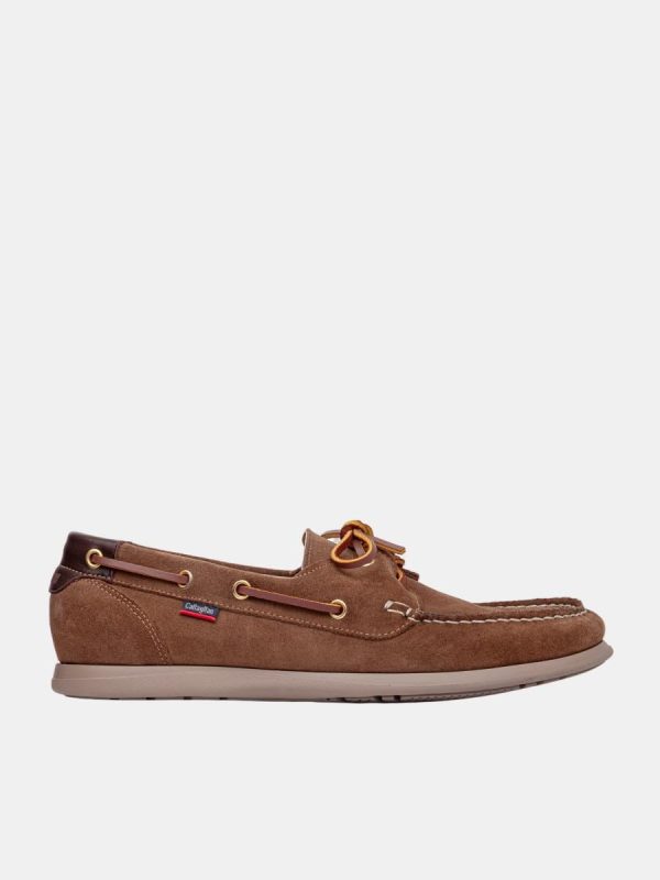 Náutico de cordones en piel - Marrón oscuro