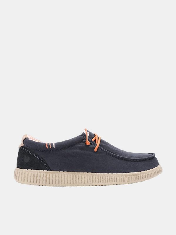 Zapatos de hombre tipo wallabi ultraligeros de piel y algodón - Azul oscuro