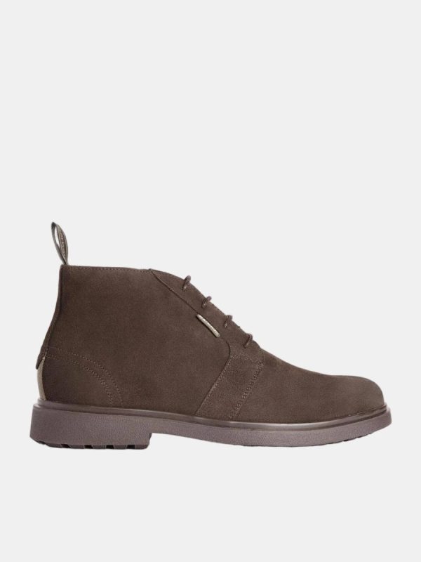Bota de hombre tipo chukka encerada de cuero - Marrón oscuro
