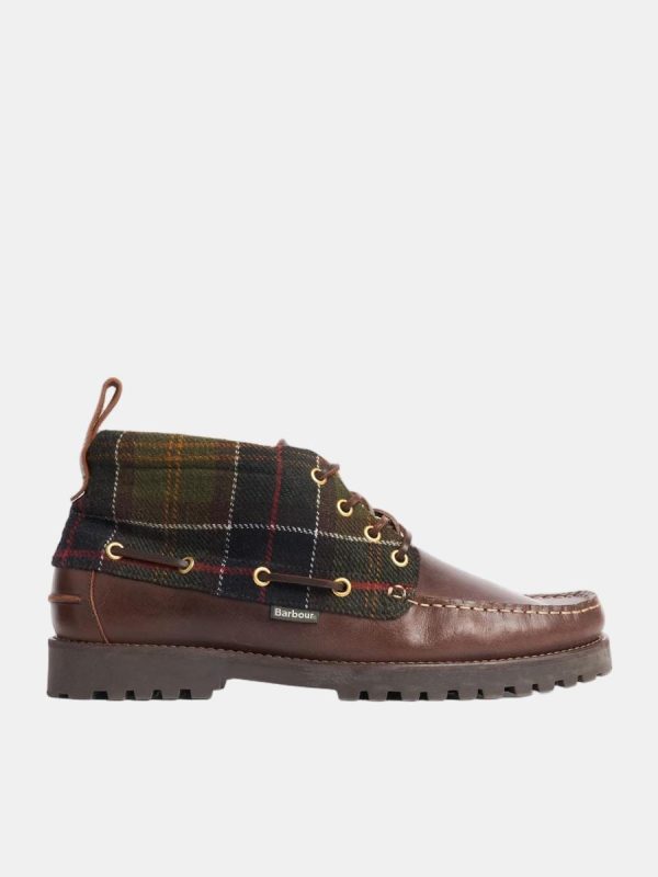 Bota de hombre tipo chukka encerada de cuero - Marrón oscuro