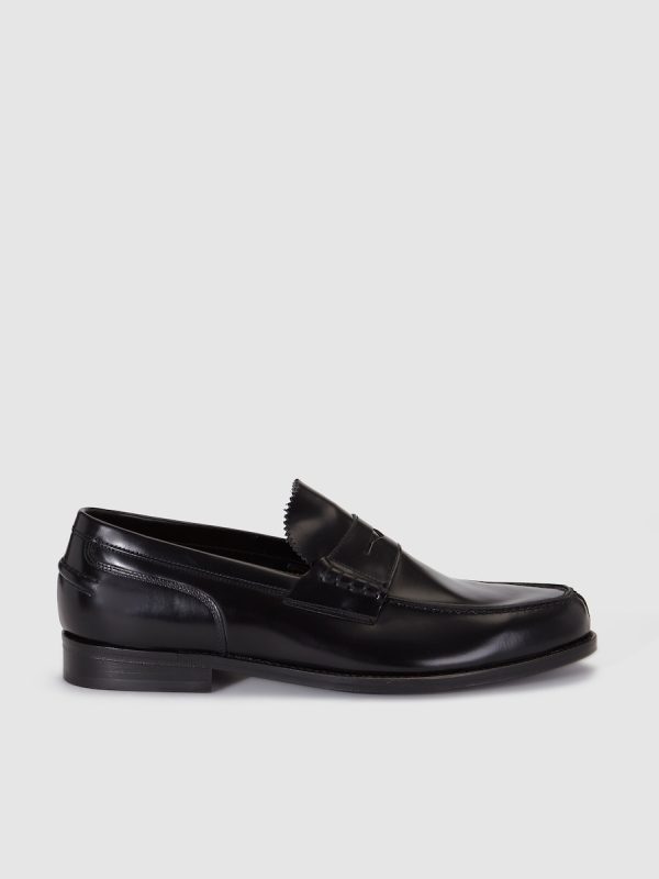 Mocasines de hombre Lottusse de piel en color - Negro