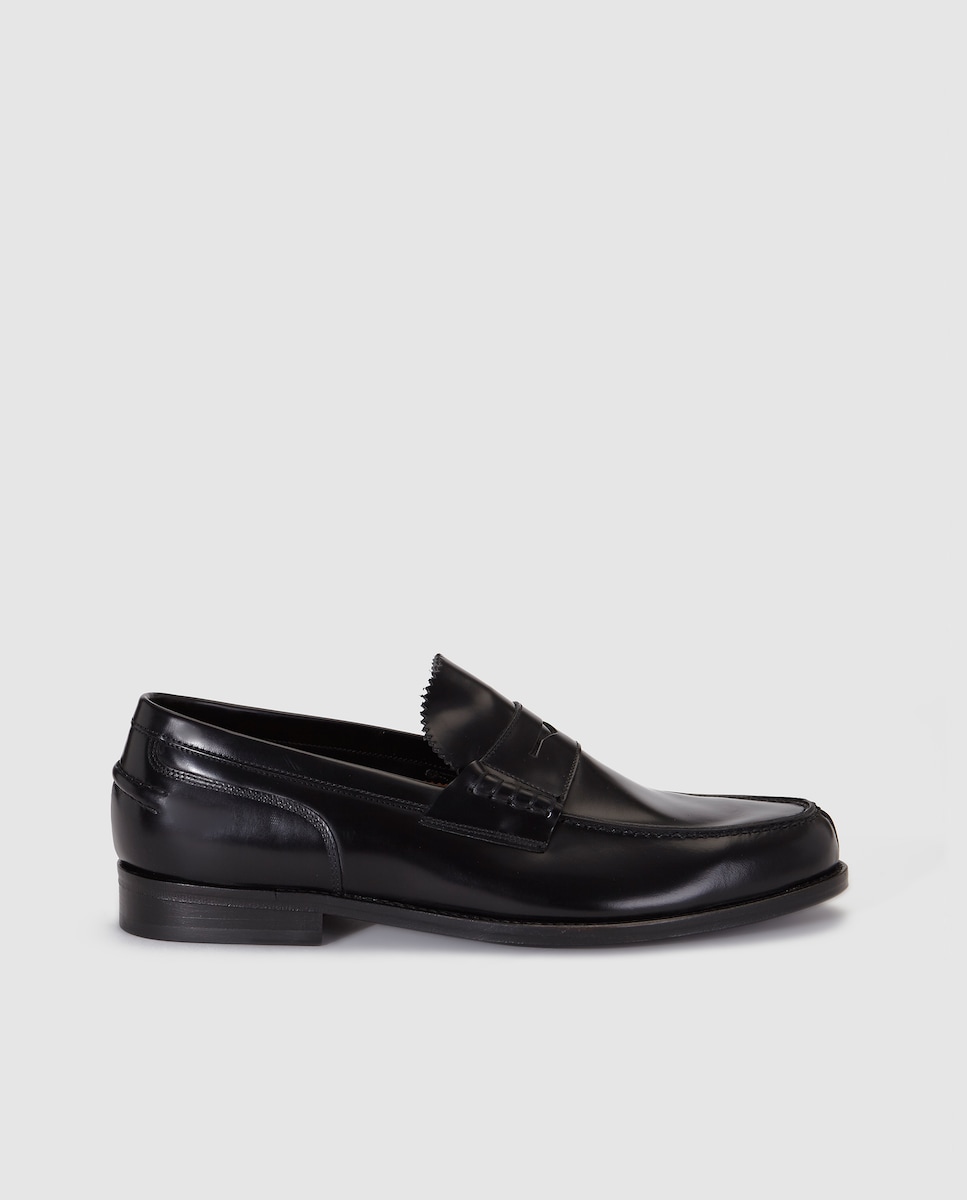 Mocasines de hombre Lottusse de piel en color - Negro