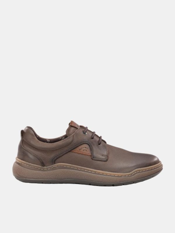 Zapato blucher de hombre en piel con cordones - Marrón oscuro