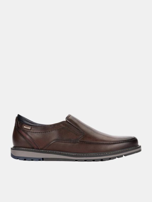 Mocasines de hombre de piel con plantilla extraíble - Marrón oscuro
