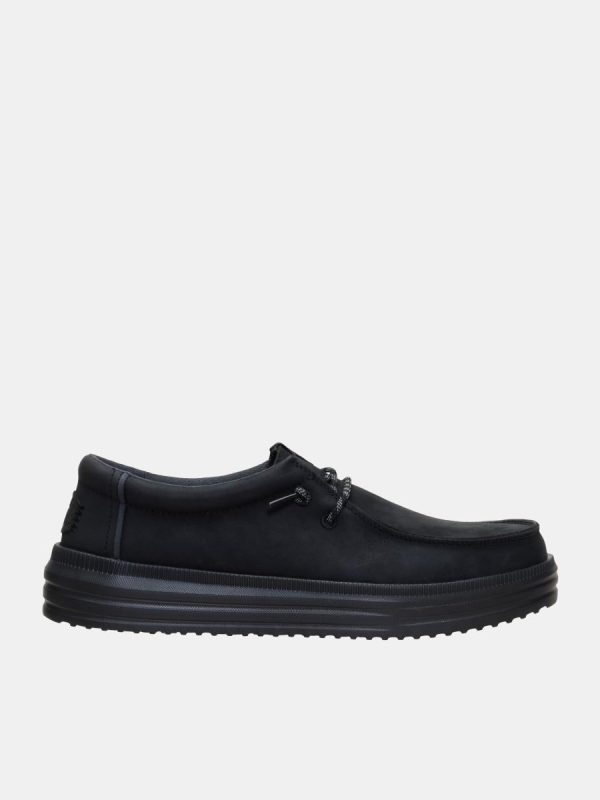 Zapatos de cordones de hombre en piel - Negro
