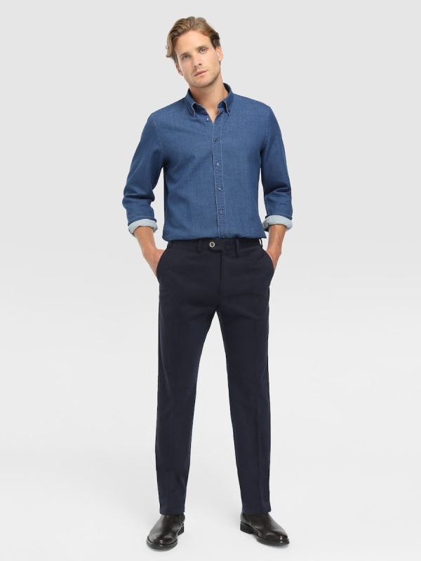 Chino de hombre Mirto regular azul - Azul marino