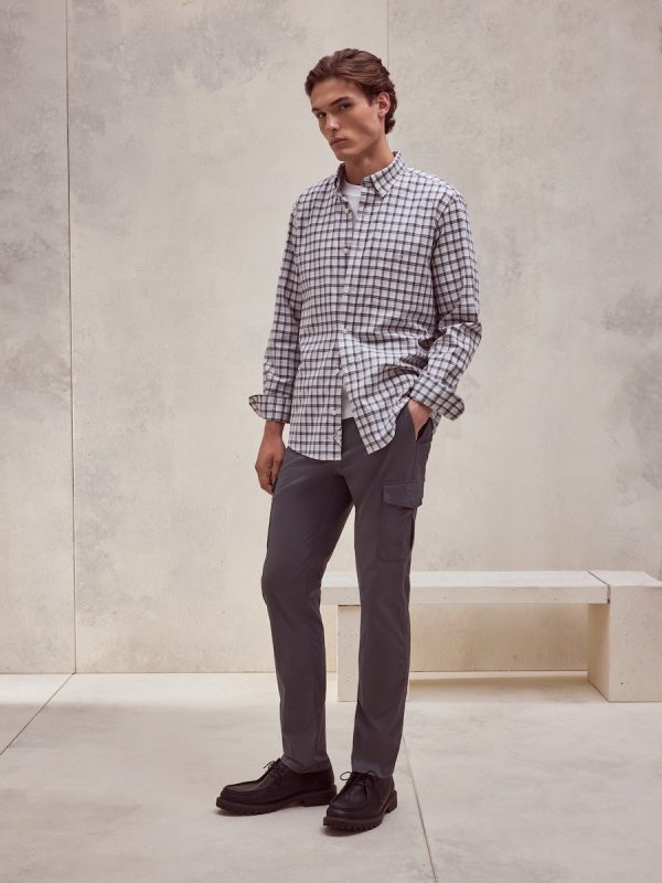 Pantalón sport de hombre con bolsillos de cargo - Gris oscuro