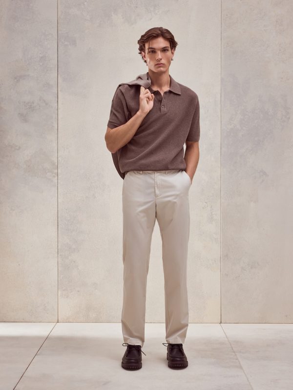 Pantalón sport popelín hombre - Crudo