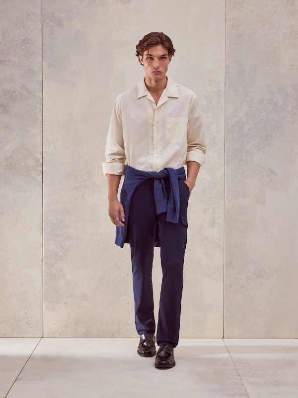 Pantalón sport de hombre con bolsillos de cargo - Azul marino