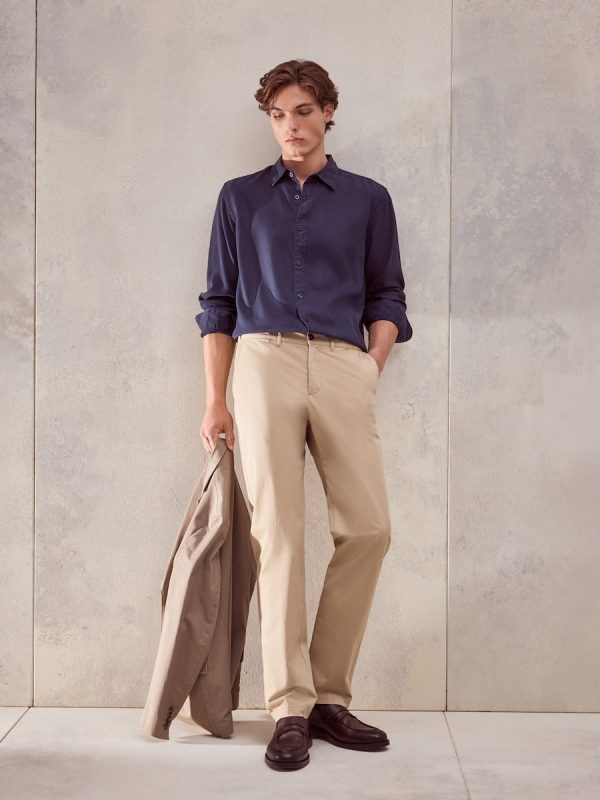 Pantalón sport cinturilla extensible hombre - Marrón