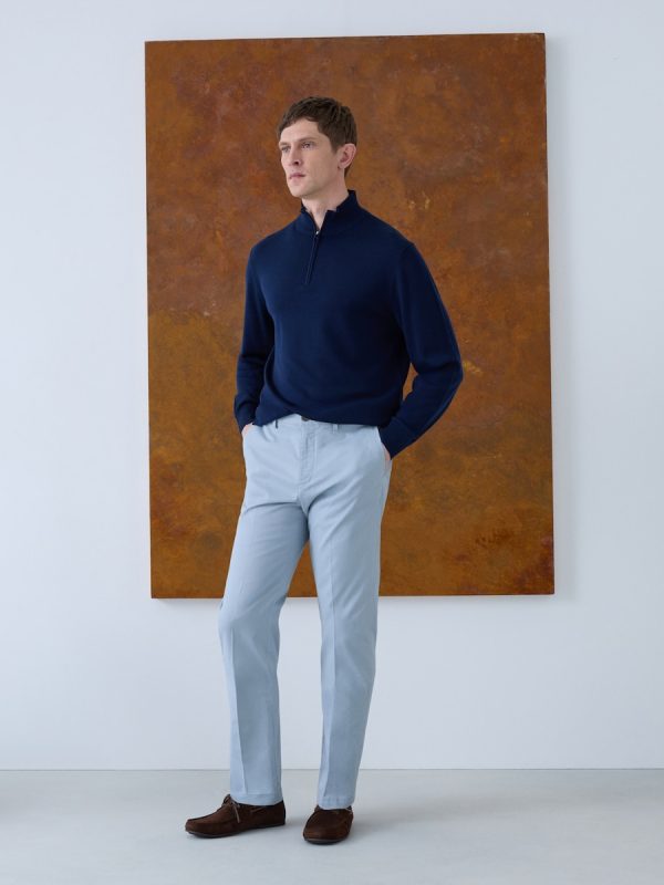 Pantalón chino regular fit twill hombre - Azul claro