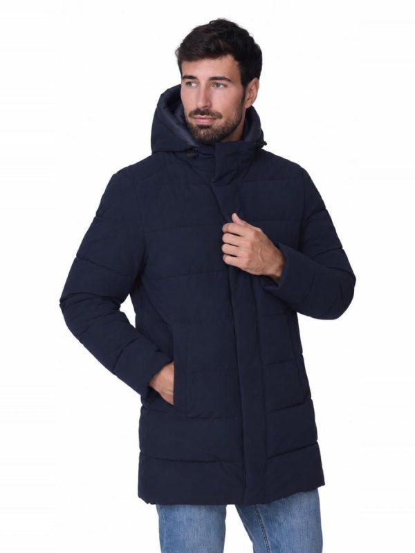 Parka Acolchada Cromdaltex® tejido impermeable y transpirable efecto pluma. - Azul marino