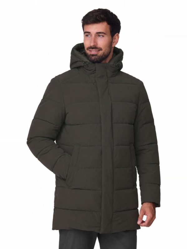 Parka Acolchada Cromdaltex® tejido impermeable y transpirable efecto pluma. - Verde oscuro