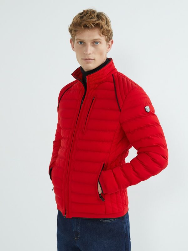 Plumífero de hombre de alta tecnología - Rojo