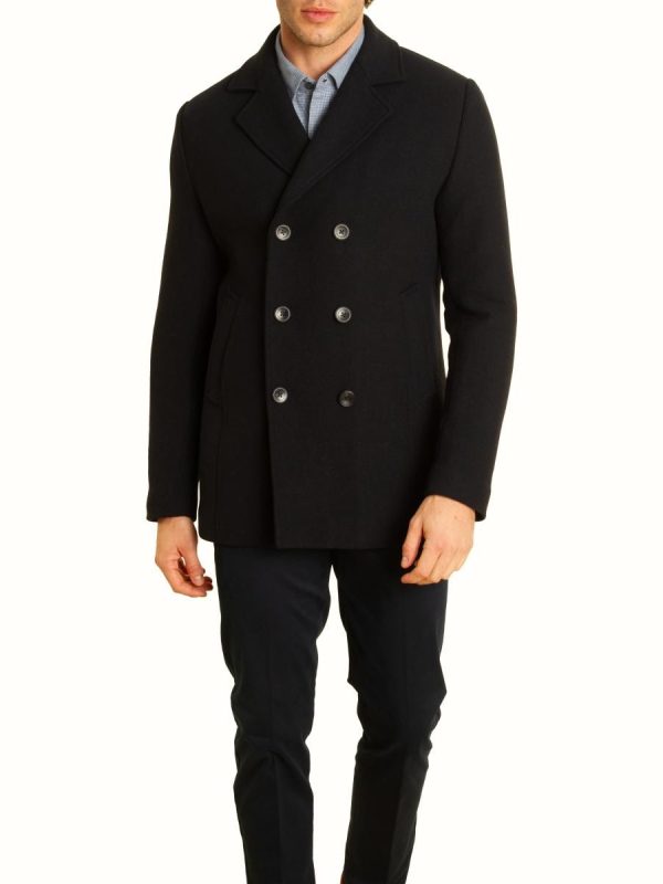 Abrigo estilo Pea Coat - Azul marino