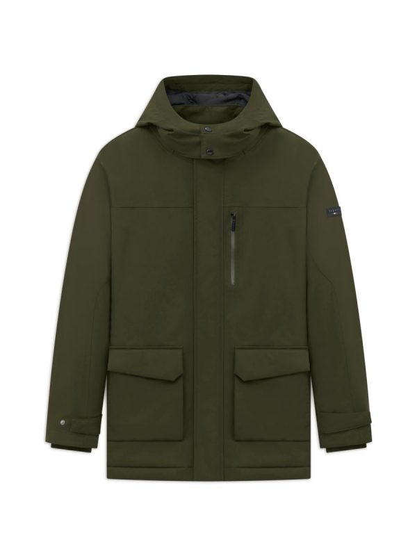 Chaqueton de hombre bolsillos inclinados - Verde oscuro