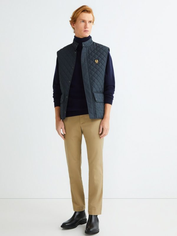 Chaleco de hombre acolchado con dos bolsillos - Azul marino