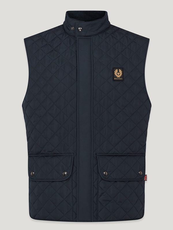 Chaleco de hombre acolchado con dos bolsillos - Azul
