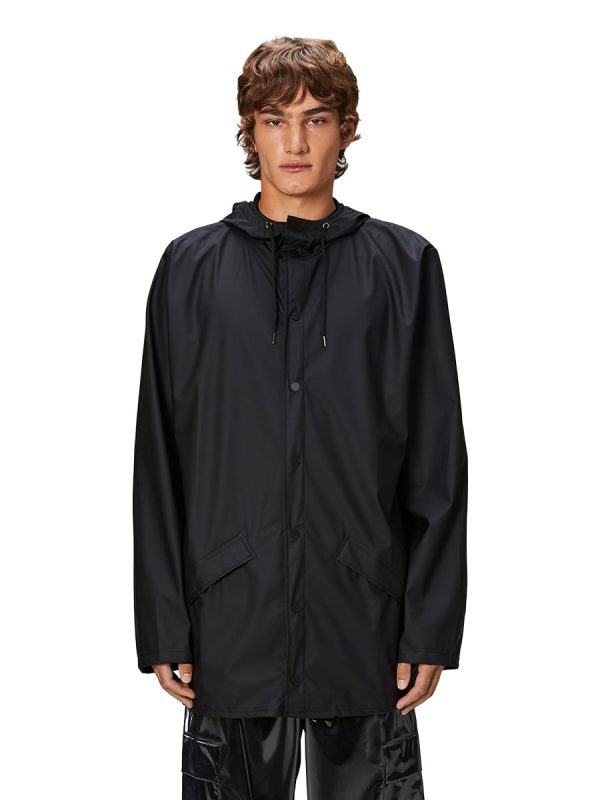 Parka de hombre corta lluvia - Negro