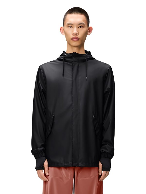 Parka de hombre corta lluvia - Negro