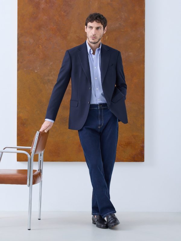 Blazer de hombre estructura - Azul