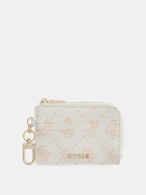 Monedero Guess Emelie con cierre de cremallera y detalle metálico - Blanco
