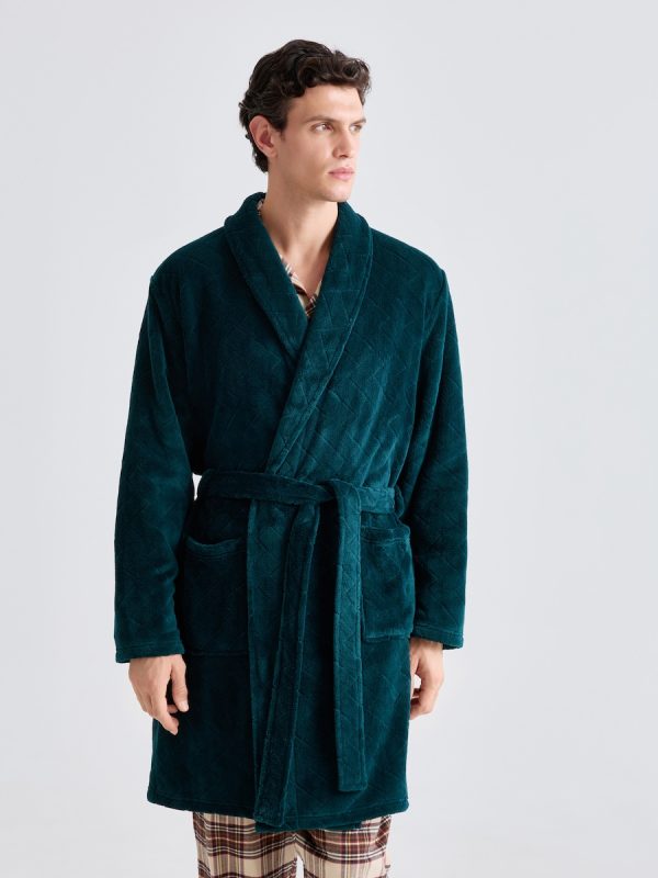 Batín espiga velour hombre - Verde