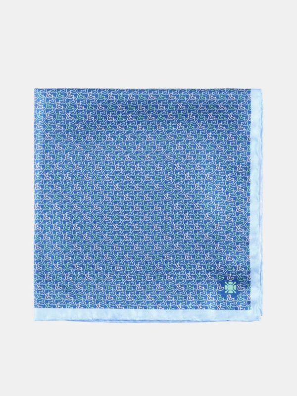 Pañuelo bolsillo seda hombre - Azul