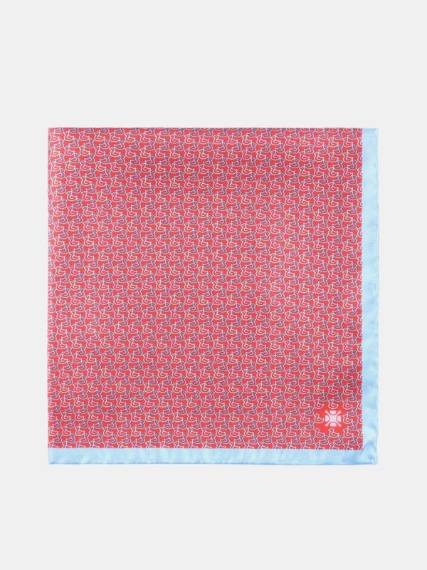 Pañuelo bolsillo seda hombre - Rojo