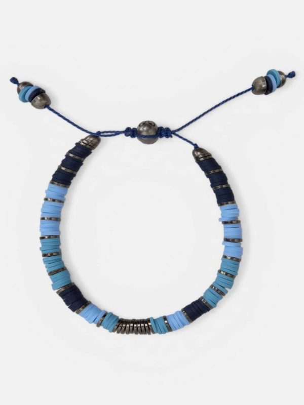 Pulsera cilindro raqueta de hombre. - Azul