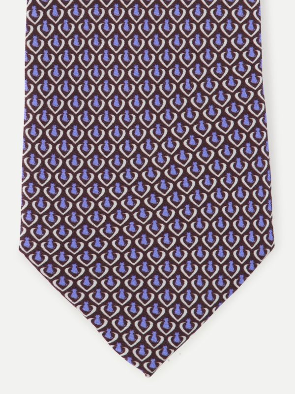 Corbata antimanchas con gatos. - 700 Marrón