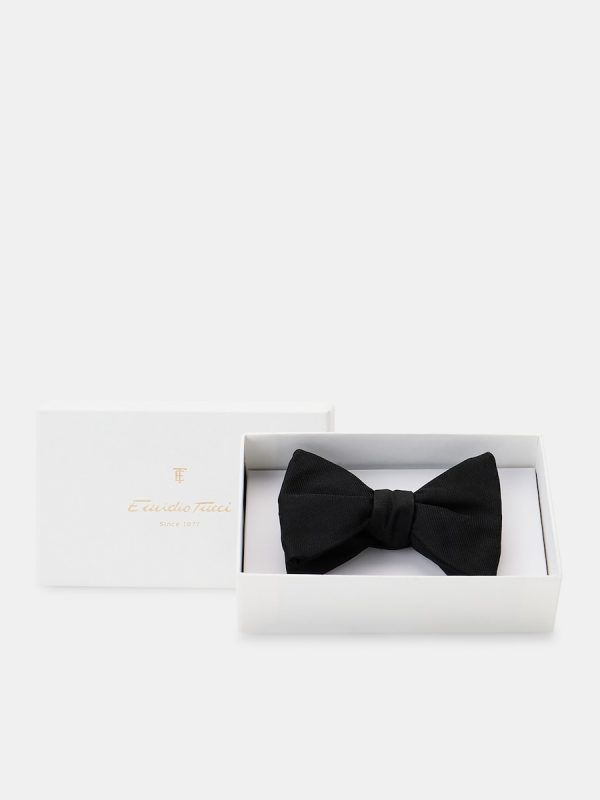 Pajarita de hombre ajustable seda - 800 Negro