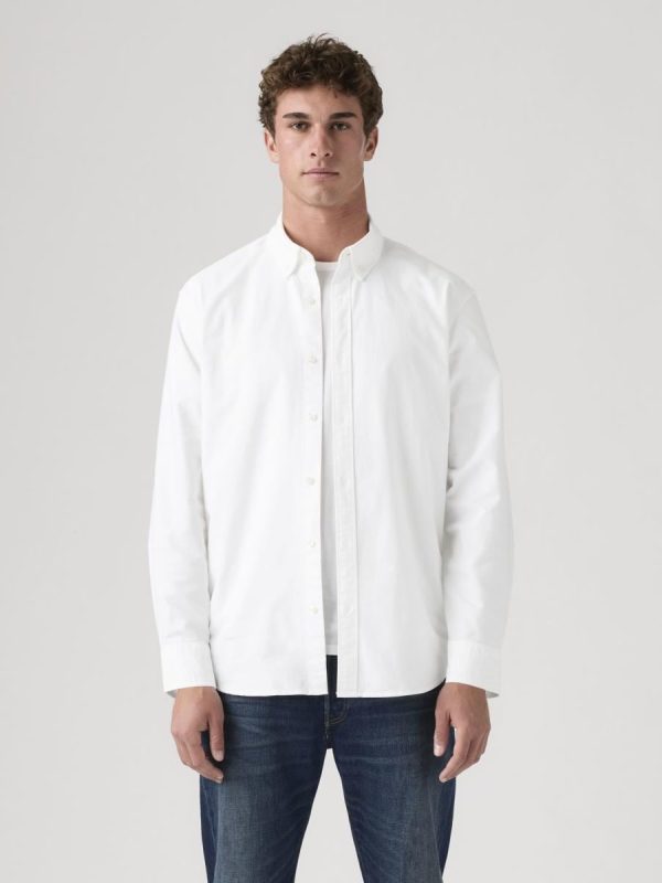 Camisa de hombre de manga larga - Blanco