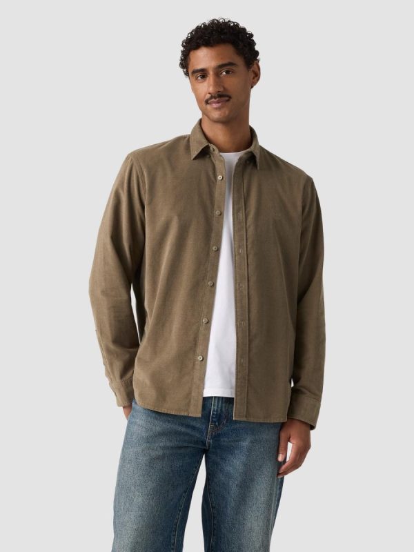 Camisa de hombre de manga larga - Marrón claro