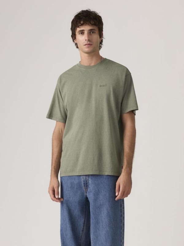 Camiseta de hombre de manga corta con cuello redondo - Verde militar
