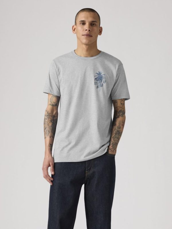 Camiseta de hombre de manga corta con cuello redondo - Gris