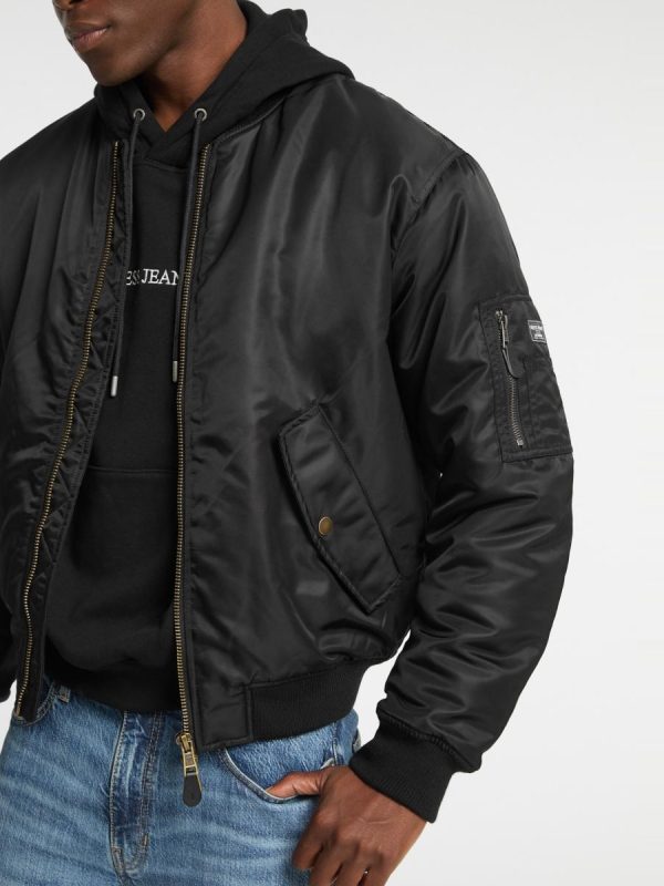 Chaqueta bomber de hombre - Negro