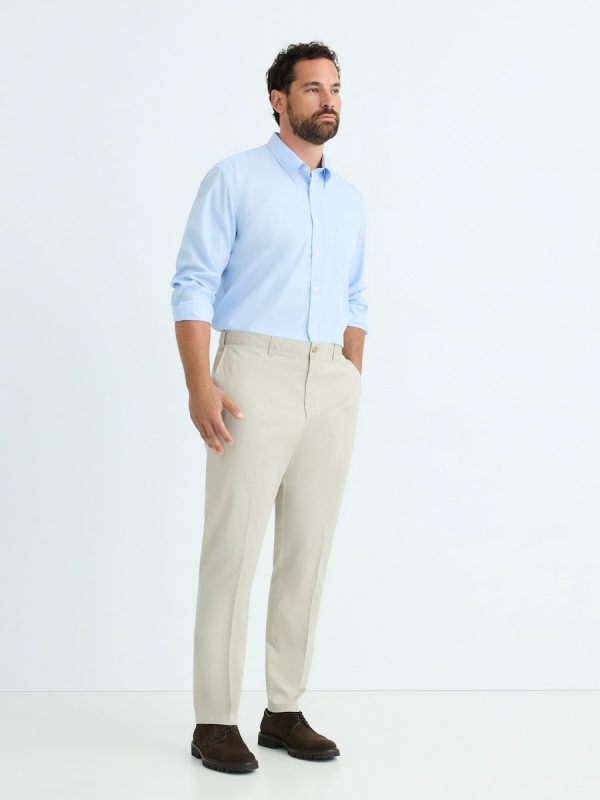 Pantalón chino regular fit twill hombre talals grandes - 850 Piedra